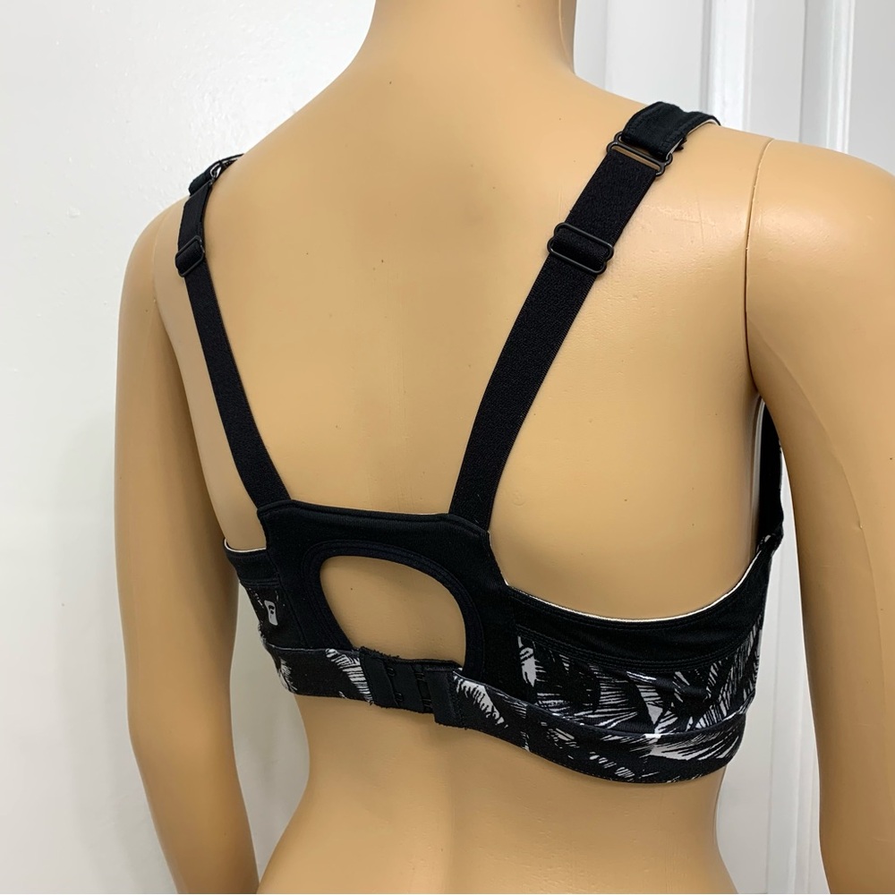 Fabletics High Support Black and White Palms Sports Bra Women’s top size S - Picture 3 of 10